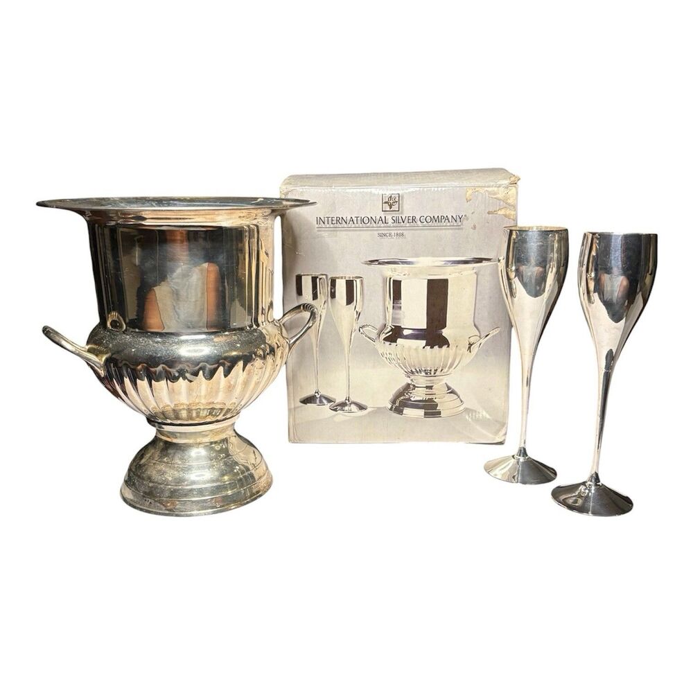 Vintage 3 PC Silver Plated Champagne Set by International Silver Company
